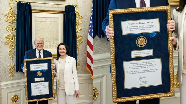 maria-corina-machado-le-entrego-la-medalla-del-premio-nobel-la-paz-trump